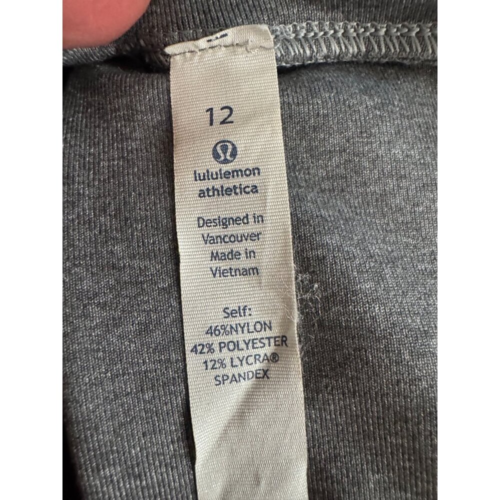 Lululemon Open Back Up Long Sleeve Heathered Slate Gray 12 - Picture 5 of 8